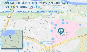 PORADNIA CHIRURGII SZCZĘKOWEJ - SZPITAL UNIWERSYTECKI NR 2 IM. DR JANA BIZIELA W BYDGOSZCZY - UJEJSKIEGO 75,  BYDGOSZCZ