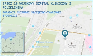 PORADNIA CHIRURGI SZCZĘKOWO-TWARZOWEJ - SPZOZ 10 WOJSKOWY SZPITAL KLINICZNY Z POLIKLINIKĄ - POWSTAŃCÓW WARSZAWY 5,  BYDGOSZCZ