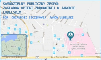 POR. CHIRURGII SZCZĘKOWEJ - SAMODZIELNY PUBLICZNY ZESPÓŁ ZAKŁADÓW OPIEKI ZDROWOTNEJ W JANOWIE LUBELSKIM - JANA ZAMOYSKIEGO 149,  JANÓW LUBELSKI