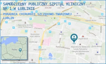 PORADNIA CHIRURGII SZCZĘKOWO-TWARZOWEJ - UNIWERSYTECKI SZPITAL KLINICZNY NR 1 W LUBLINIE - STASZICA 14A, LUBLIN