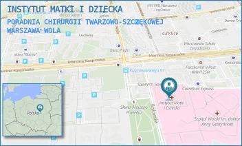 PORADNIA CHIRURGII TWARZOWO-SZCZĘKOWEJ - INSTYTUT MATKI I DZIECKA - MARCINA KASPRZAKA 17 A,  WARSZAWA WOLA