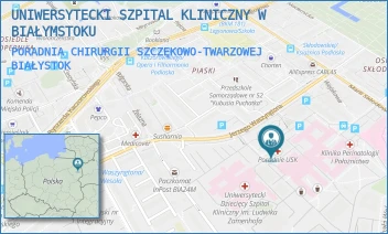PORADNIA CHIRURGII SZCZĘKOWO-TWARZOWEJ - UNIWERSYTECKI SZPITAL KLINICZNY W BIAŁYMSTOKU - WASZYNGTONA 15A,  BIAŁYSTOK