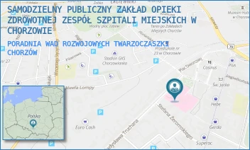 PORADNIA WAD ROZWOJOWYCH TWARZOCZASZKI - SAMODZIELNY PUBLICZNY ZAKŁAD OPIEKI ZDROWOTNEJ ZESPÓŁ SZPITALI MIEJSKICH W CHORZOWIE - UL. WŁADYSŁAWA TRUCHANA 7,  CHORZÓW