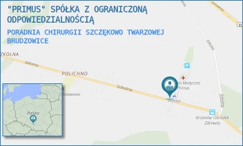 PORADNIA CHIRURGII SZCZĘKOWO TWARZOWEJ - "PRIMUS" SPÓŁKA Z OGRANICZONĄ ODPOWIEDZIALNOŚCIĄ - UL. SZKOLNA 12,  BRUDZOWICE