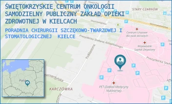 PORADNIA CHIRURGII SZCZĘKOWO-TWARZOWEJ I STOMATOLOGICZNEJ - ŚWIĘTOKRZYSKIE CENTRUM ONKOLOGII SAMODZIELNY PUBLICZNY ZAKŁAD OPIEKI ZDROWOTNEJ W KIELCACH - ARTWIŃSKIEGO 3, KIELCE